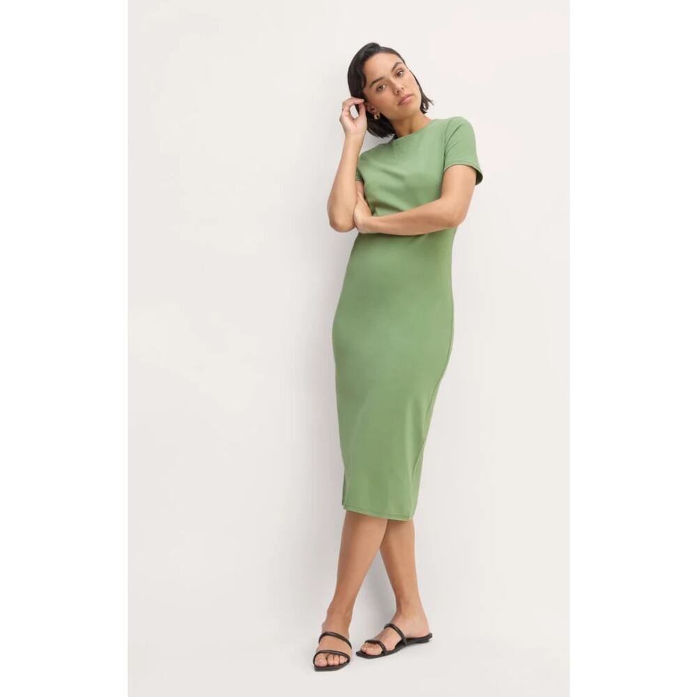 Everlane Organic Form Dress - Women's Size S- Jade Green